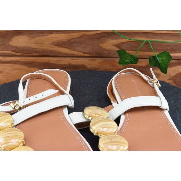 Banana Republic Sz 9 M Off white Thong Synthetic Women Sandals - Picture 3 of 10